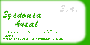 szidonia antal business card